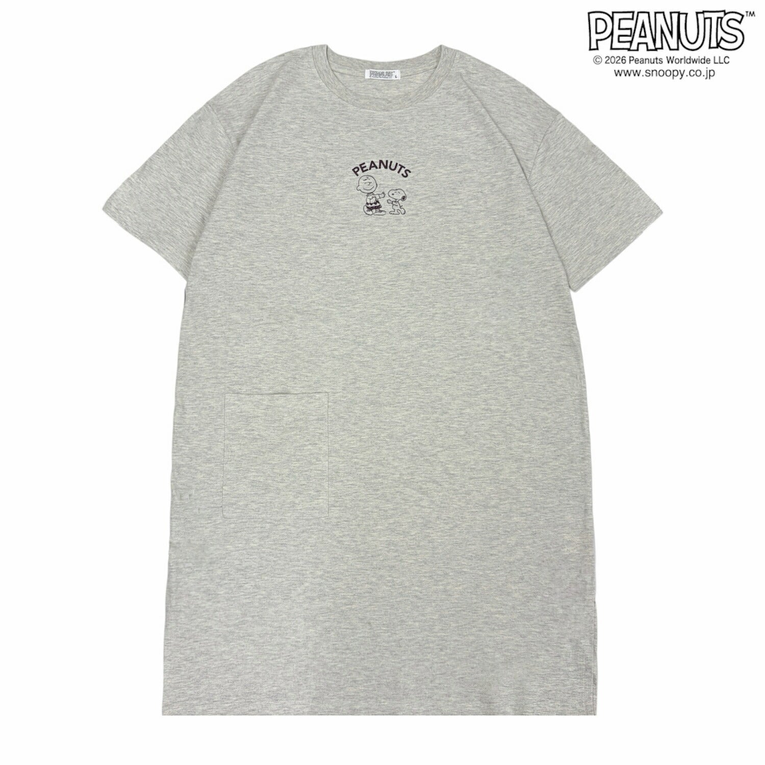 スヌーピー チャーリー・ブラウン ミュージック柄 プリント スーパービッグTシャツ 半袖 ワンピース ルームウェア レディース 春 夏  s1762-253sp