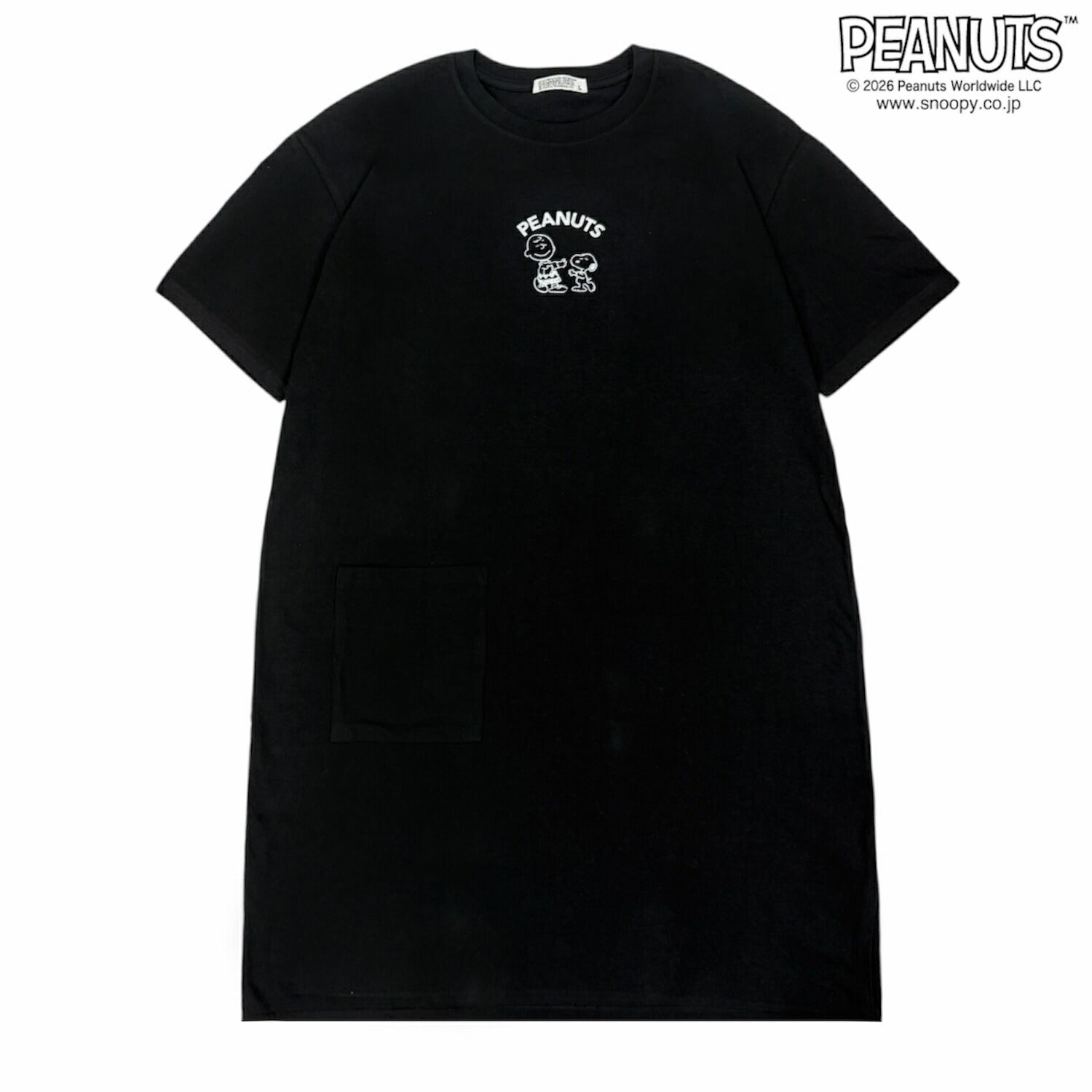 スヌーピー チャーリー・ブラウン ミュージック柄 プリント スーパービッグTシャツ 半袖 ワンピース ルームウェア レディース 春 夏  s1762-253sp