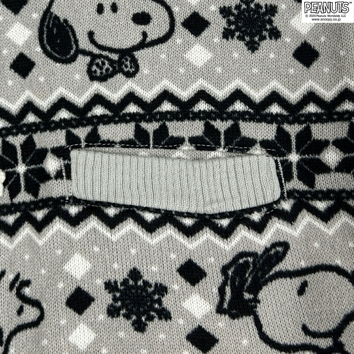 スヌーピー アウター 上着 雪柄 ニットソー カーディガン PEANUTS SNOOPY s1834-82