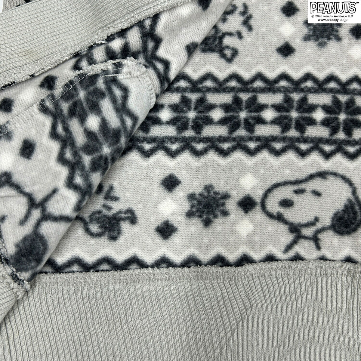 スヌーピー アウター 上着 雪柄 ニットソー カーディガン PEANUTS SNOOPY s1834-82