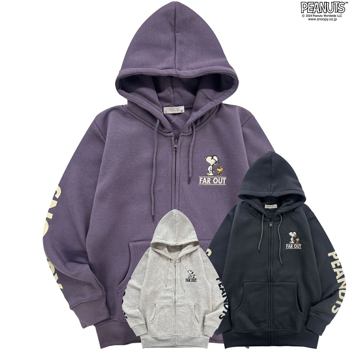 スヌーピー プリント ZIPパーカー パーカー アウター 上着 ライトアウター 秋冬 ジョークール PEANUTS SNOOPY s1844-49sp
