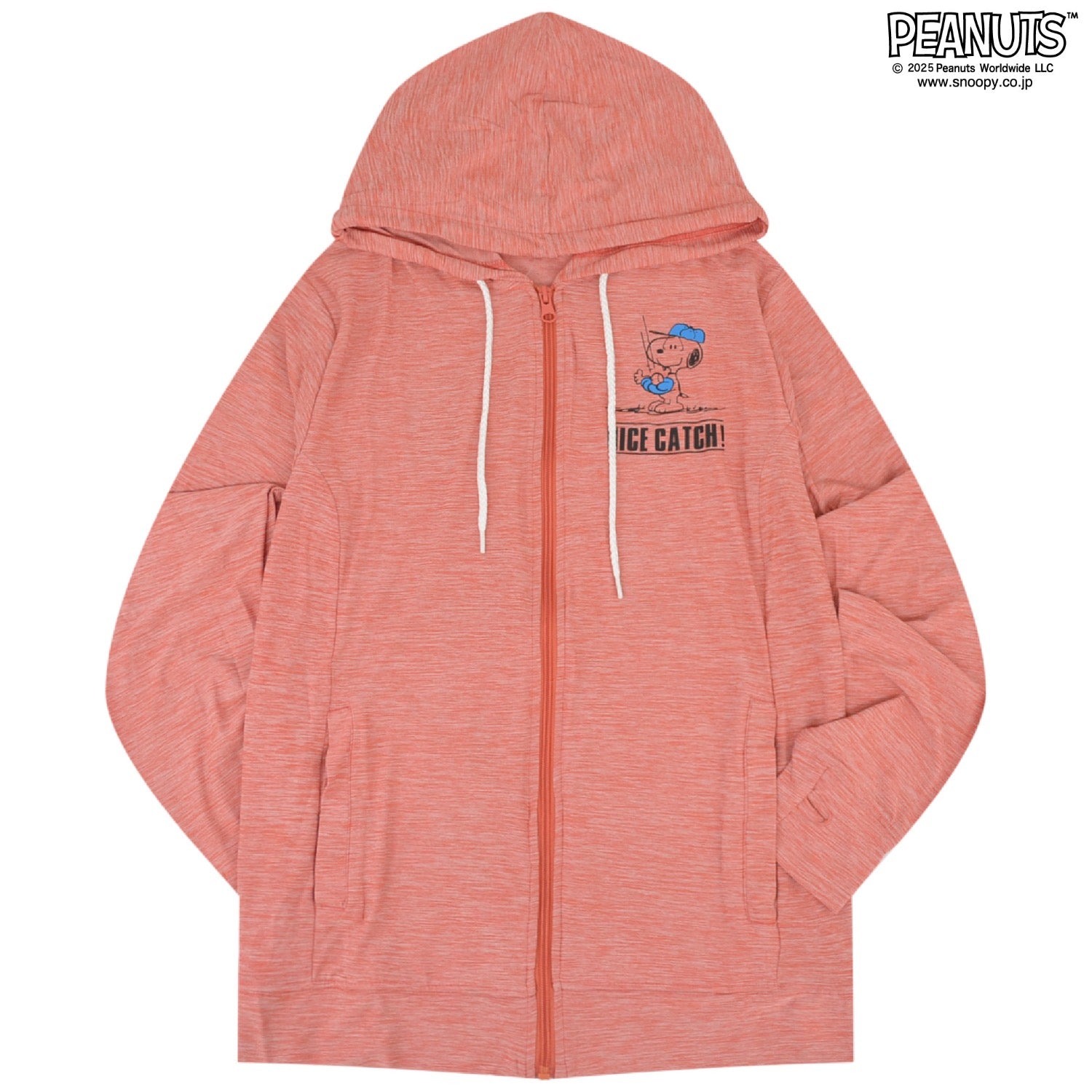 スヌーピー パーカー ZIP 野球 ベースボール スポーツ プリント PEANUTS