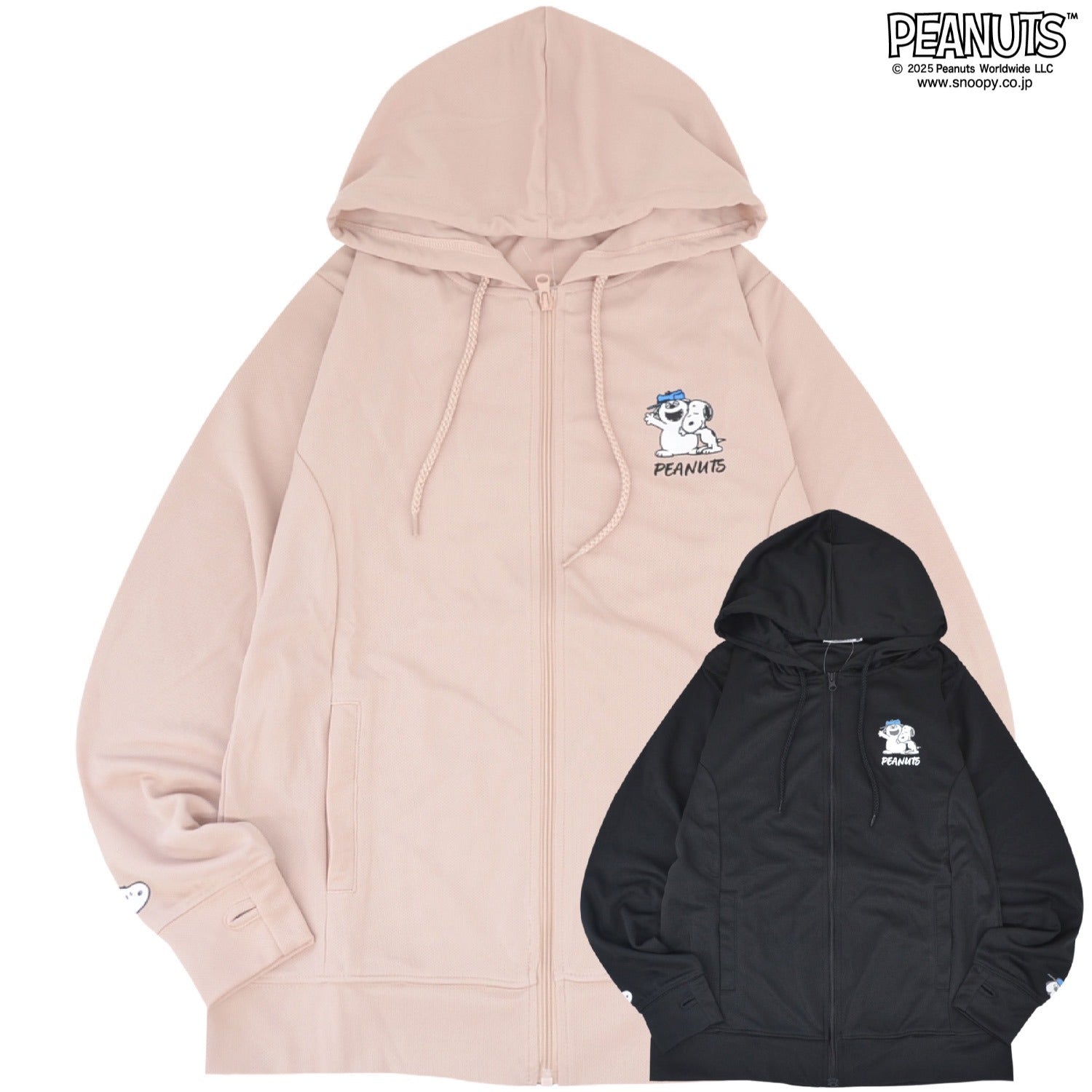 スヌーピー オラフ パーカー ZIPパーカー プリント ドライ 夏 UVカット 日焼け 対策 SNOOPY PEANUTS s1852-124sp