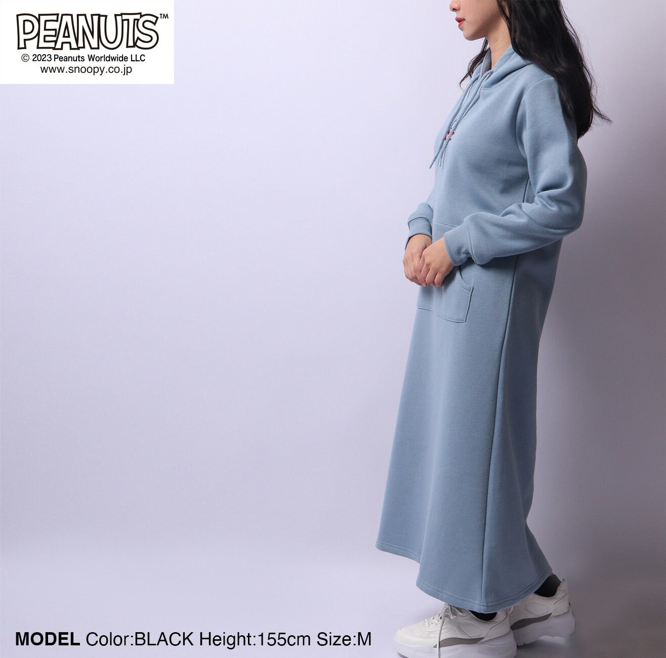 スヌーピー フード ワンピース 刺繍 裏起毛 トップス SNOOPY PEANUTS s2724-569sp
