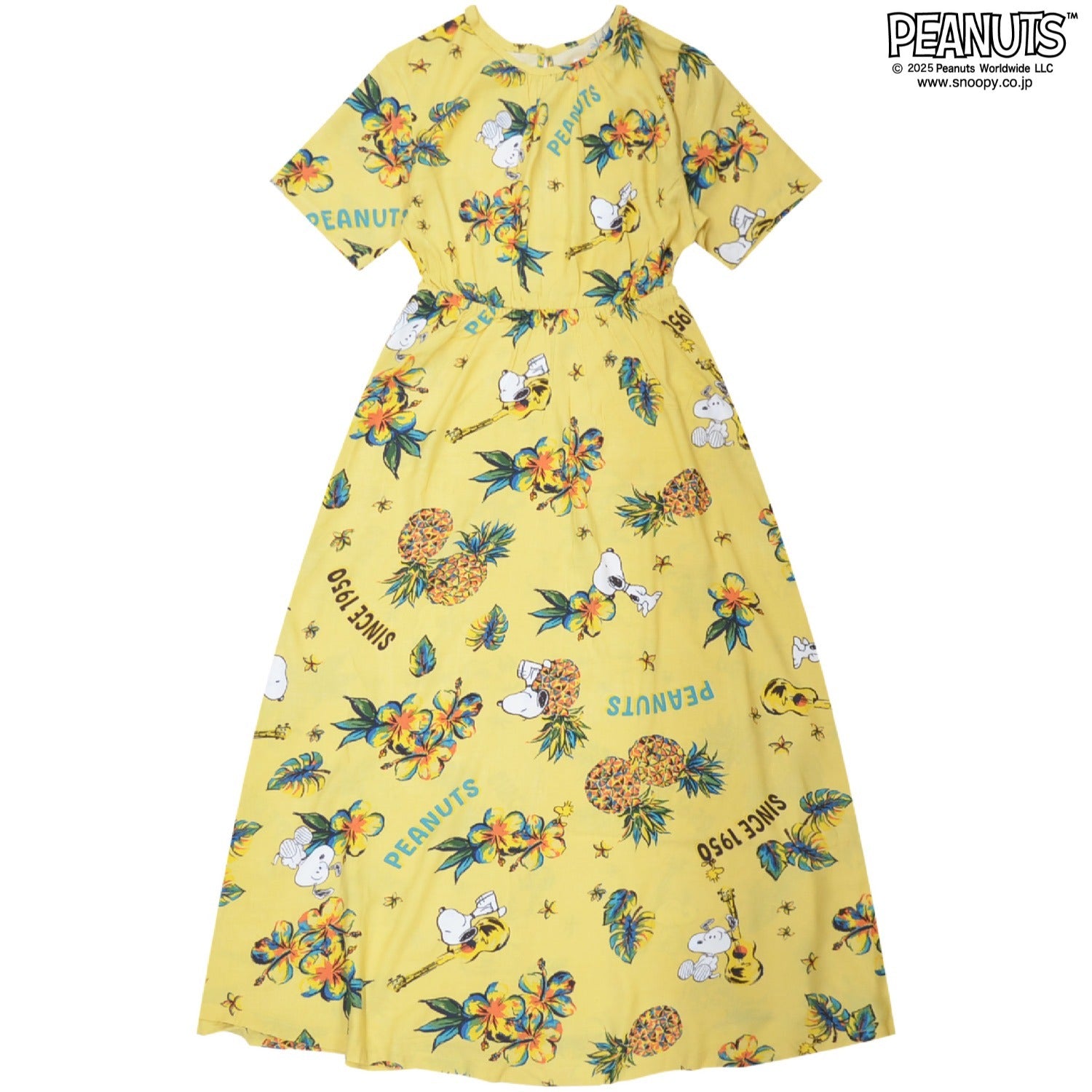 スヌーピー アロハワンピース ハイビスカス柄 夏 半袖 SNOOPY PEANUTS s2752-270sp