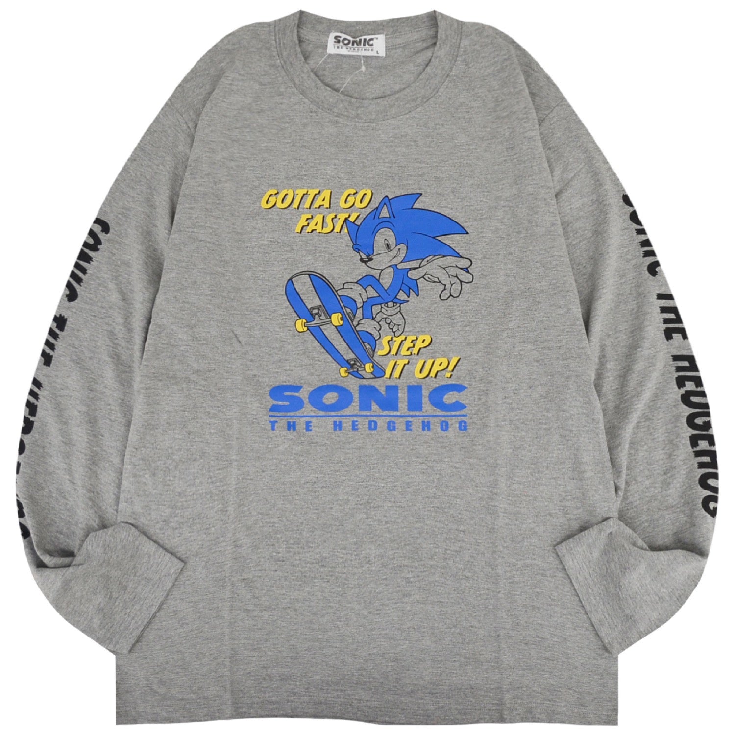 ソニック Tシャツ 長袖 セガ ゲーム  バック プリント 刺繍 スケボー SONIC THE HEDGEHOG sc1251-13
