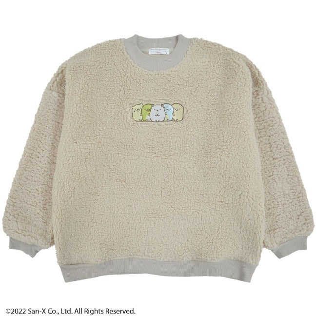 すみっコぐらし 刺繍 ボア フリース トレーナー サンエックス 長袖 San-X M L sg1324-617