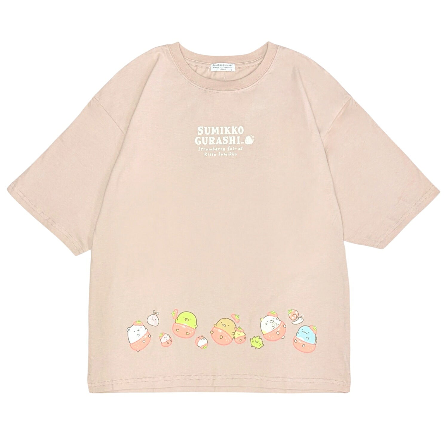 すみっコぐらし レディース ゆったり BIG シルエット 半袖 Ｔシャツ トップス プリント 天竺 綿 春夏 sumikkogurashi sg2162-41