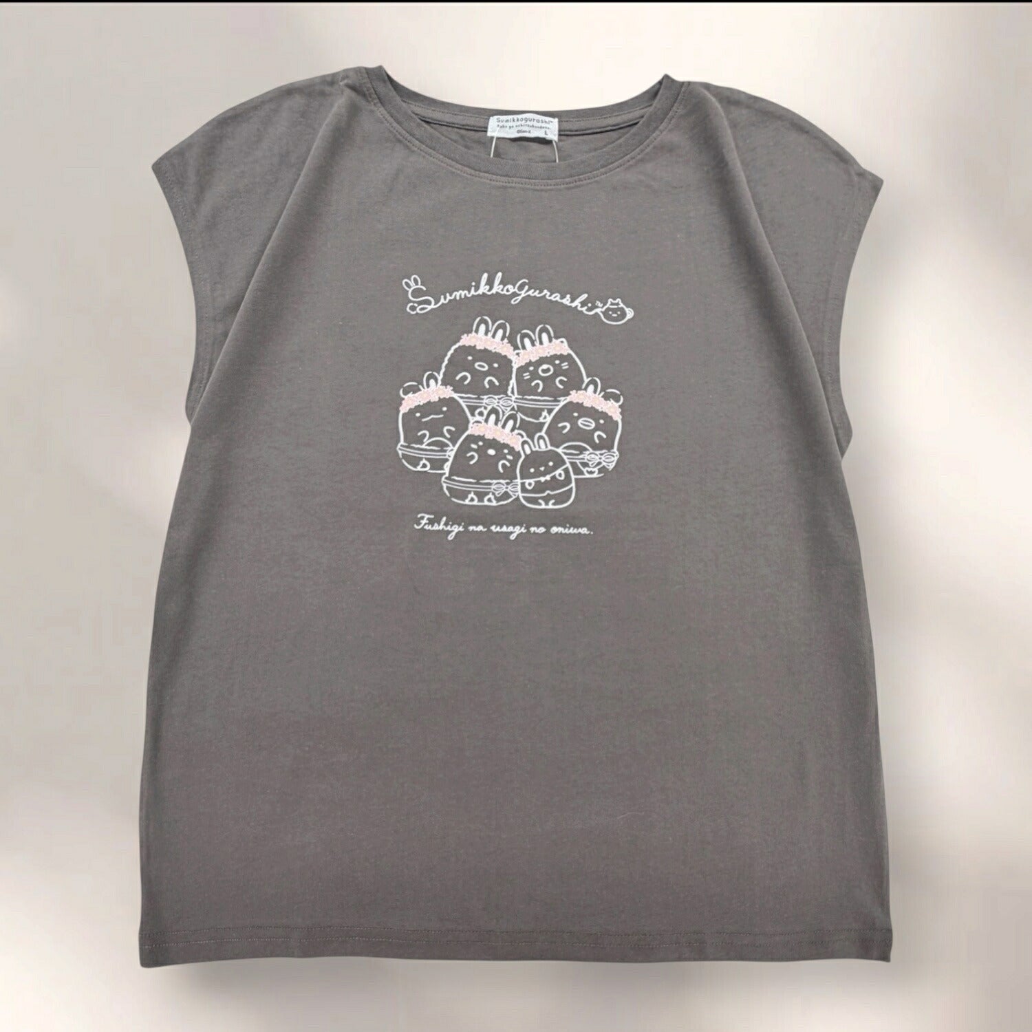 すみっコぐらし レディース ゆったり フレンチスリーブ 半袖 Ｔシャツ トップス プリント 天竺 綿 春夏 sumikkogurashi sg2162-43