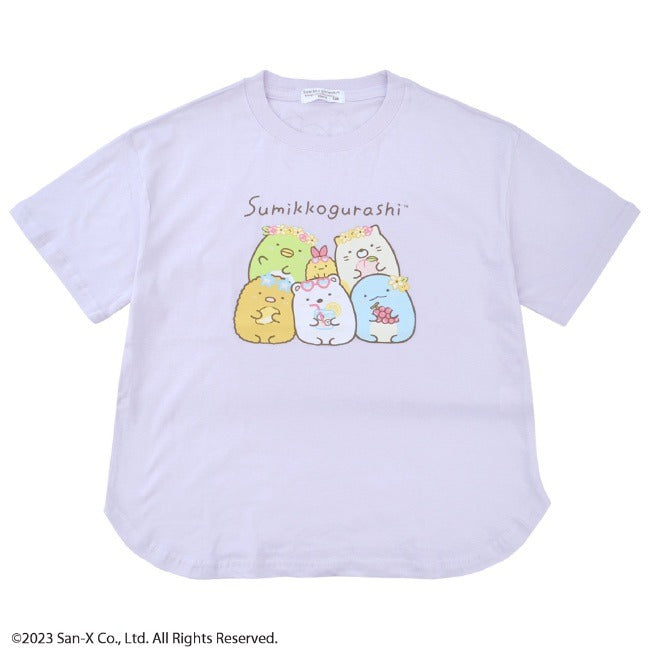 すみっコぐらし キッズTシャツ 半袖 ヘムカット サンエックス 春夏 San-x sg7132-55