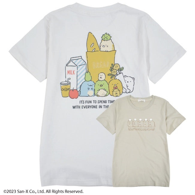 すみっコぐらし プリント半袖 Tシャツ お揃い ペア 親子 サンエックス San-X sg7132-63