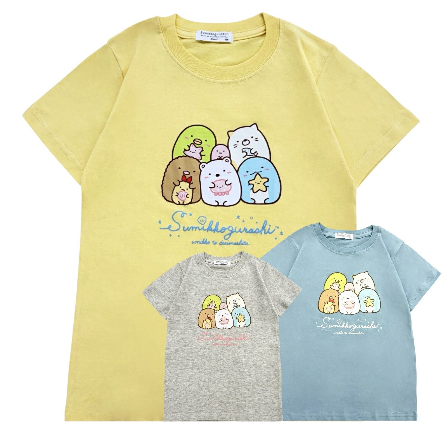 すみっコぐらし キッズ 天竺 半袖 Tシャツ トップス 春 夏 sg7162-34