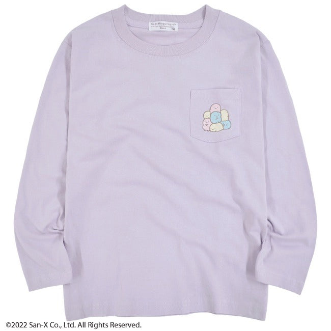 すみっコぐらし サンエックス Tシャツ 長袖 キッズ 子供 ポケット 付き プリント sg7223-598