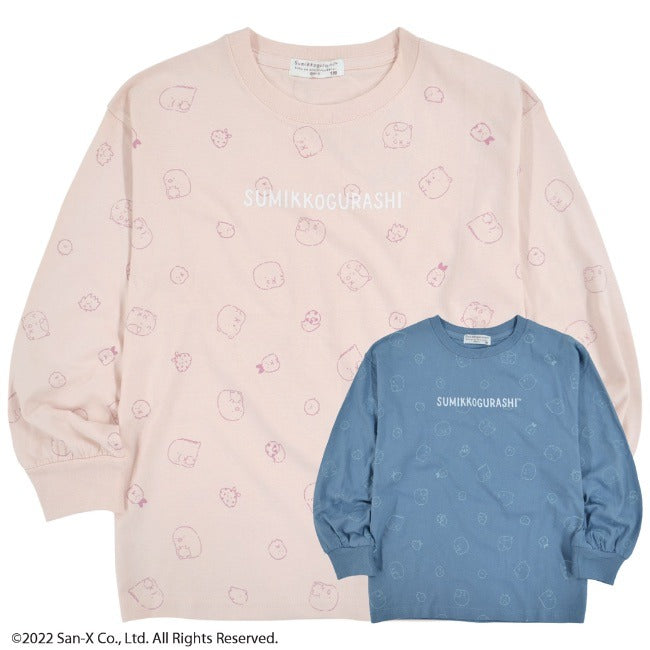 すみっコぐらし サンエックス Tシャツ バルーン袖 長袖 プリント キッズ 子供 sg7223-599
