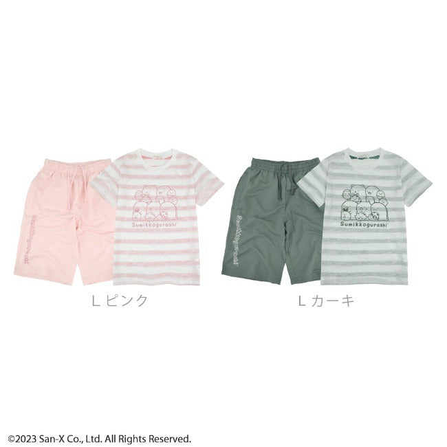 すみっコぐらし キッズ 子供服 半袖 セット ハーフパンツ ボーダー サンエックス San-x sg7632-72