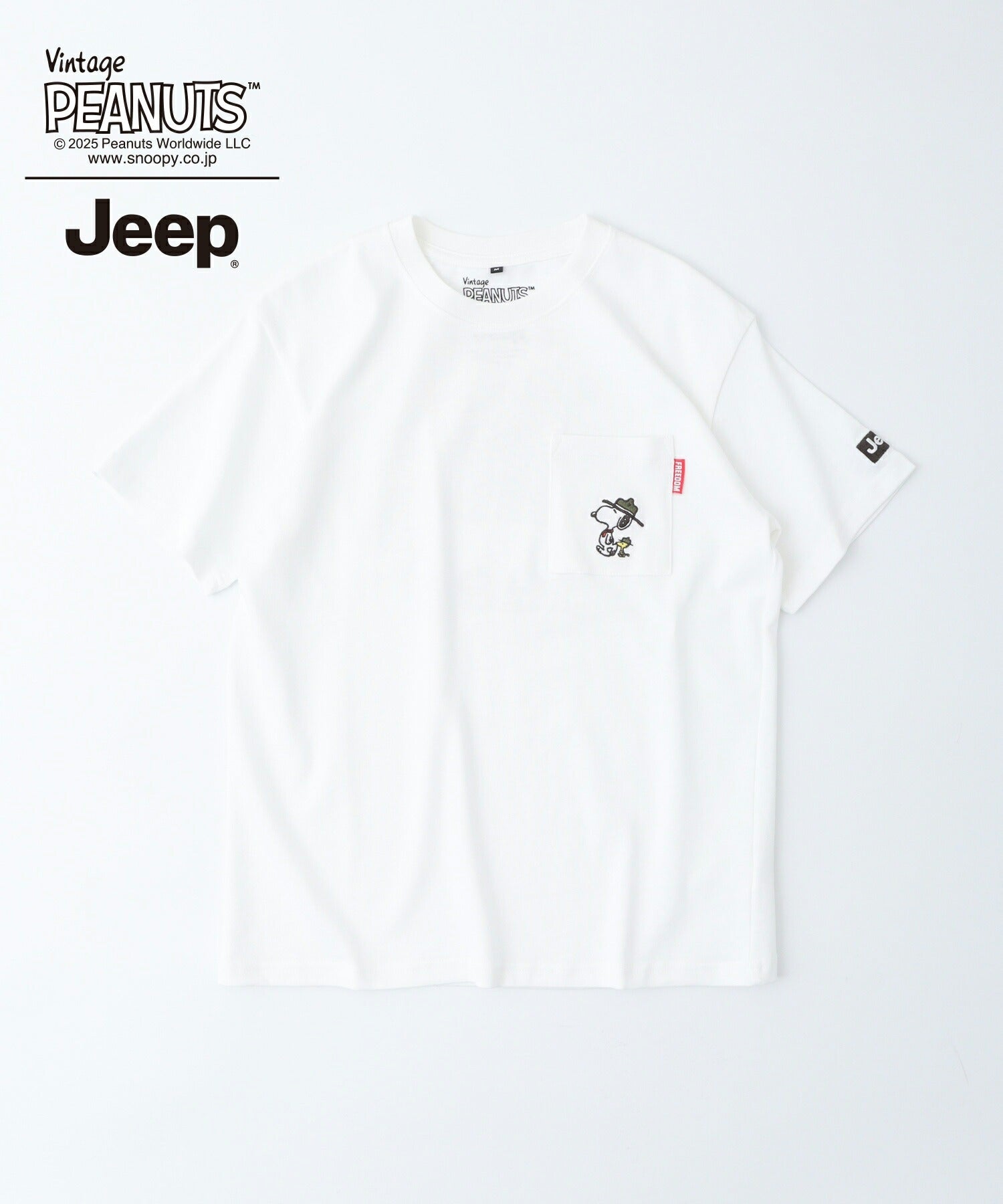 スヌーピー Jeep® コラボ Tシャツ 半袖 プリント 刺繍 SNOOPY PEANUTS sjp1143-51