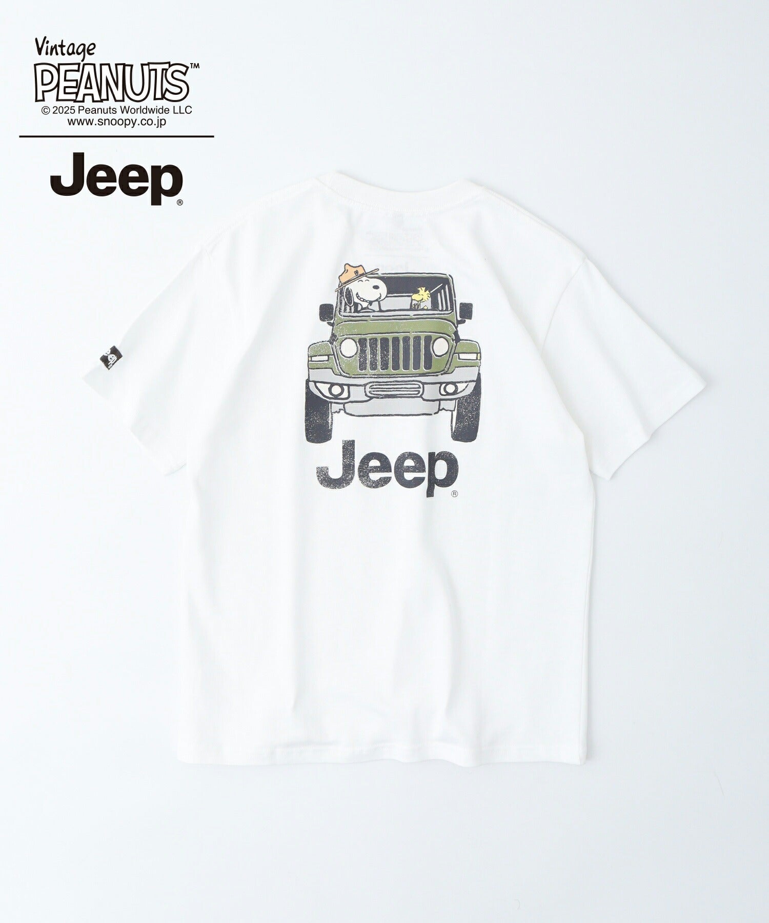 スヌーピー Jeep® コラボ Tシャツ 半袖 プリント 刺繍 SNOOPY PEANUTS sjp1143-51