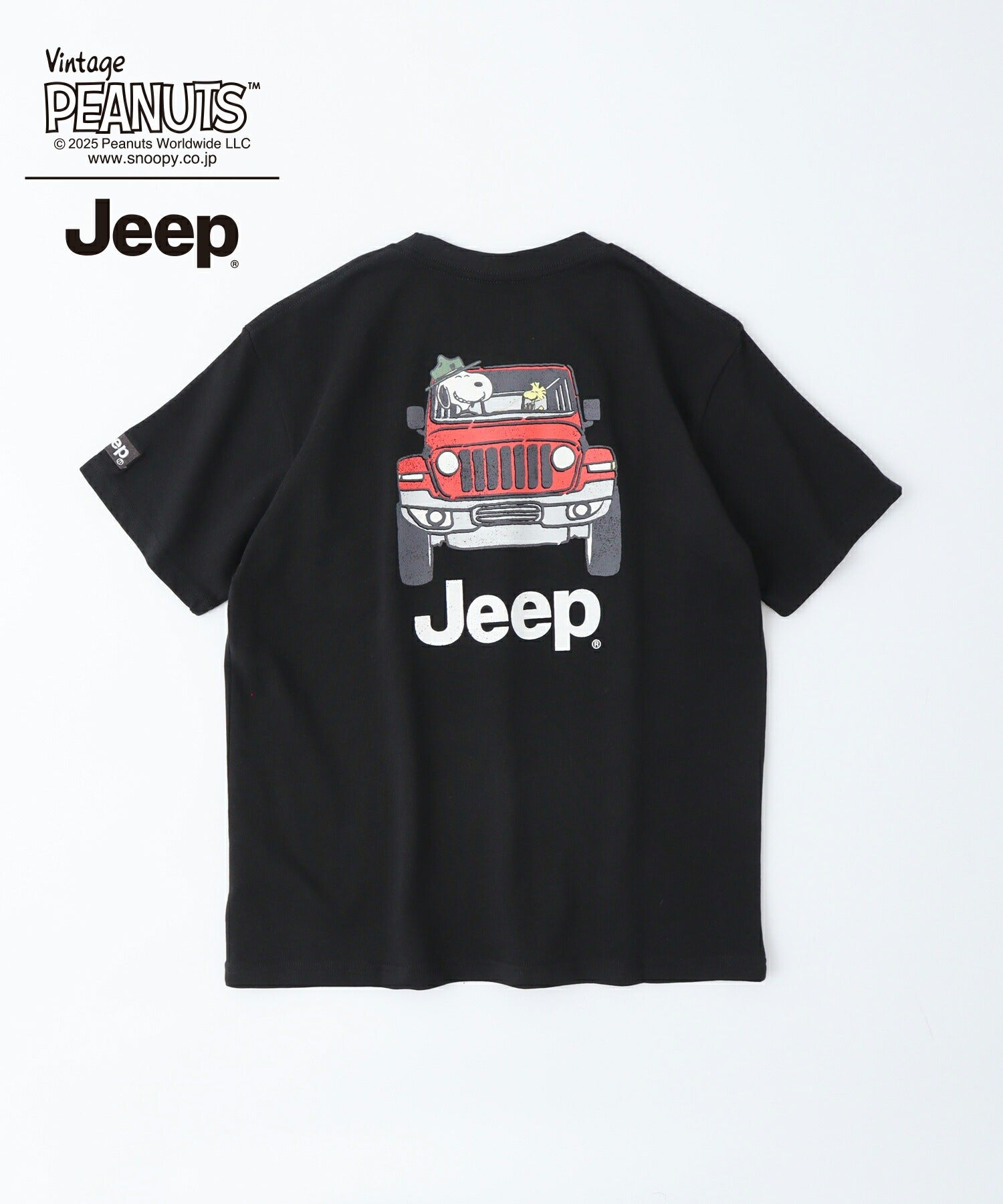 スヌーピー Jeep® コラボ Tシャツ 半袖 プリント 刺繍 SNOOPY PEANUTS sjp1143-51