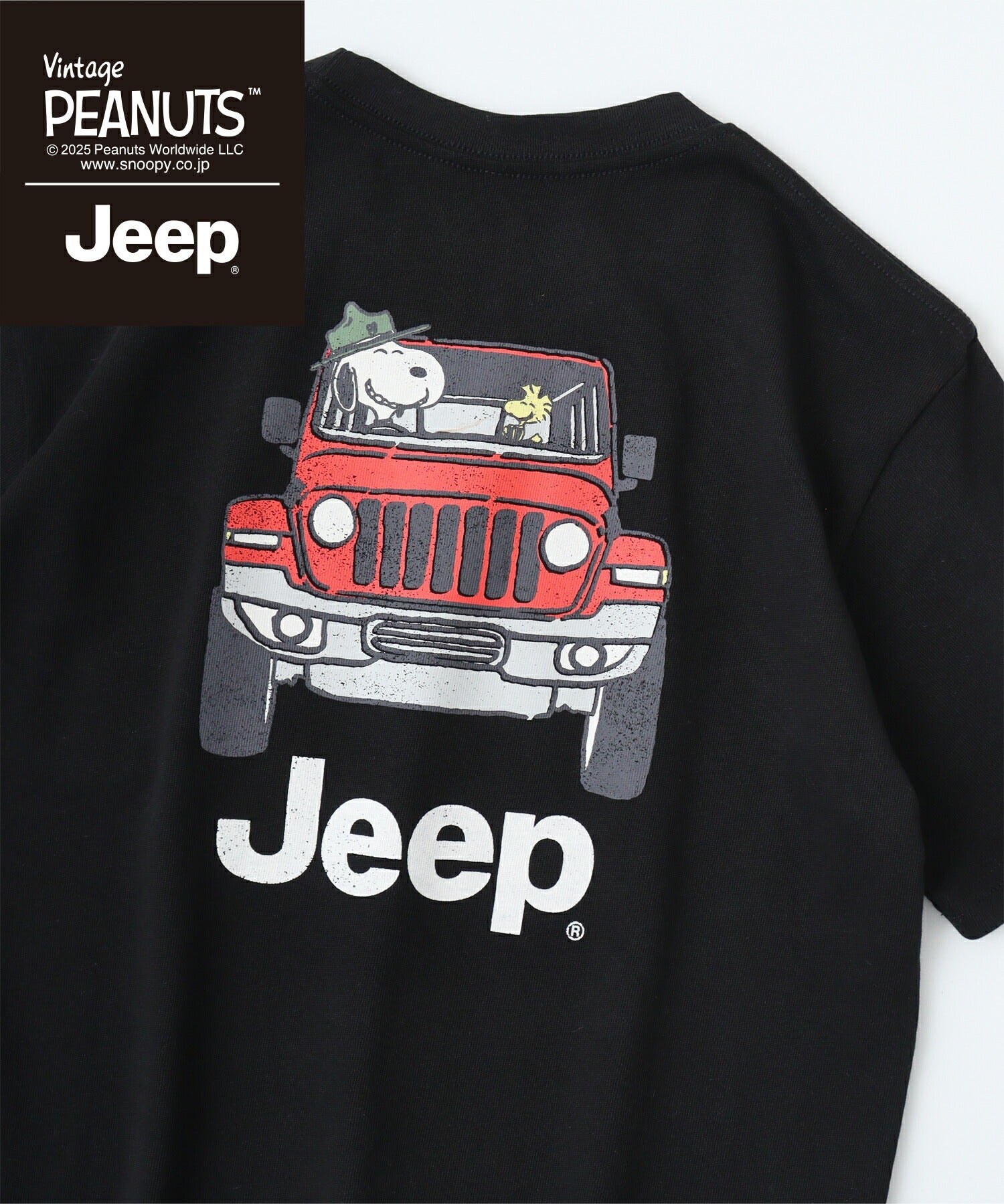 スヌーピー Jeep® コラボ Tシャツ 半袖 プリント 刺繍 SNOOPY PEANUTS sjp1143-51