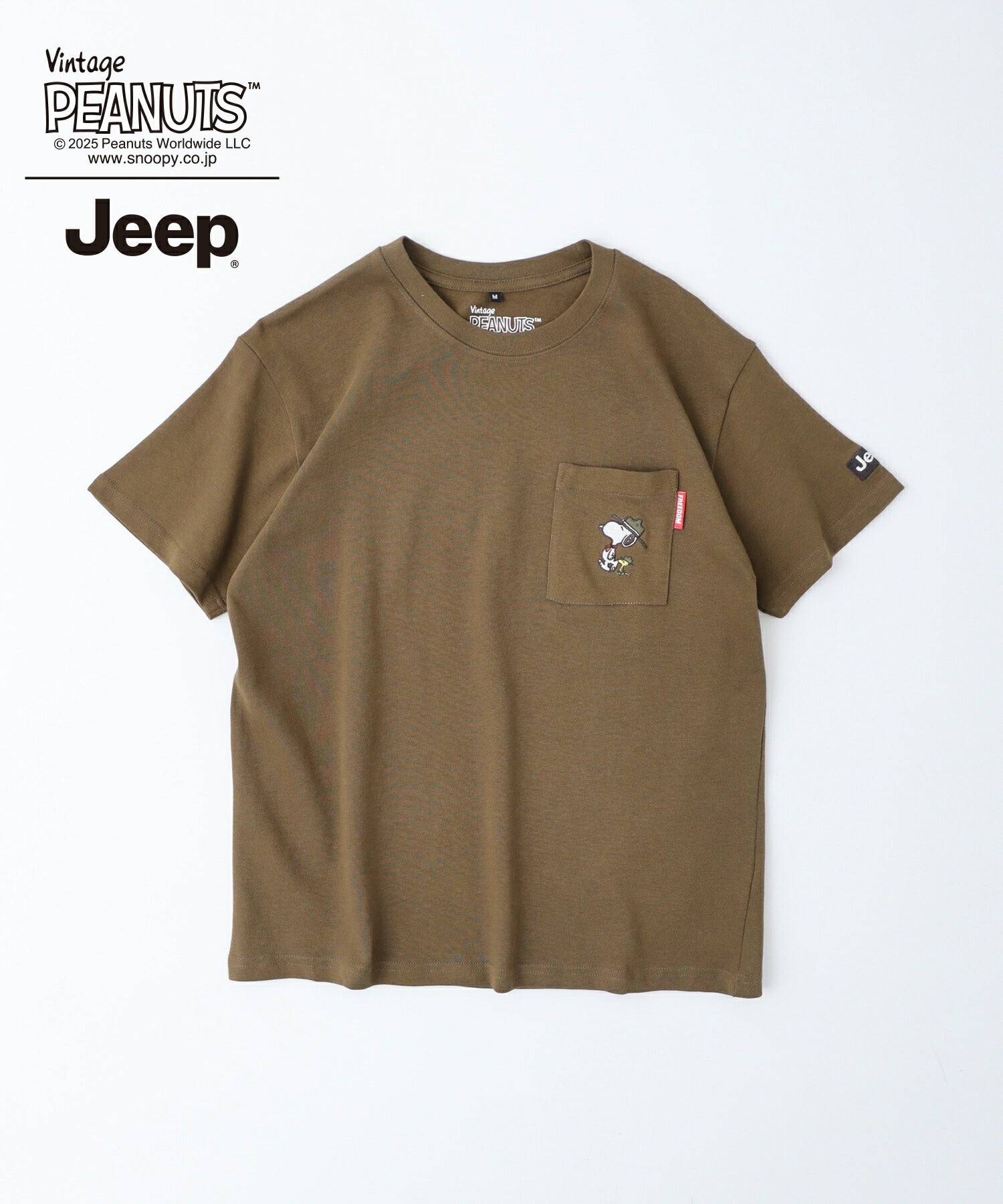 スヌーピー Jeep® コラボ Tシャツ 半袖 プリント 刺繍 SNOOPY PEANUTS sjp1143-51