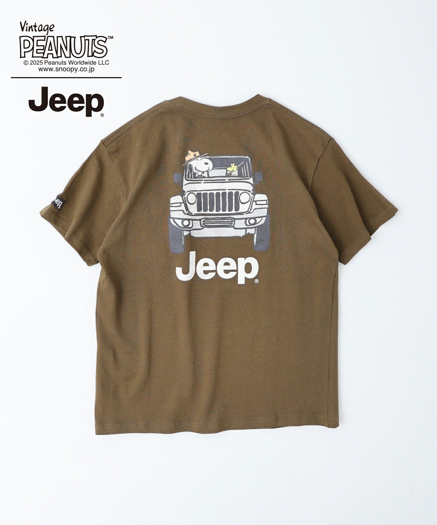 スヌーピー Jeep® コラボ Tシャツ 半袖 プリント 刺繍 SNOOPY PEANUTS sjp1143-51