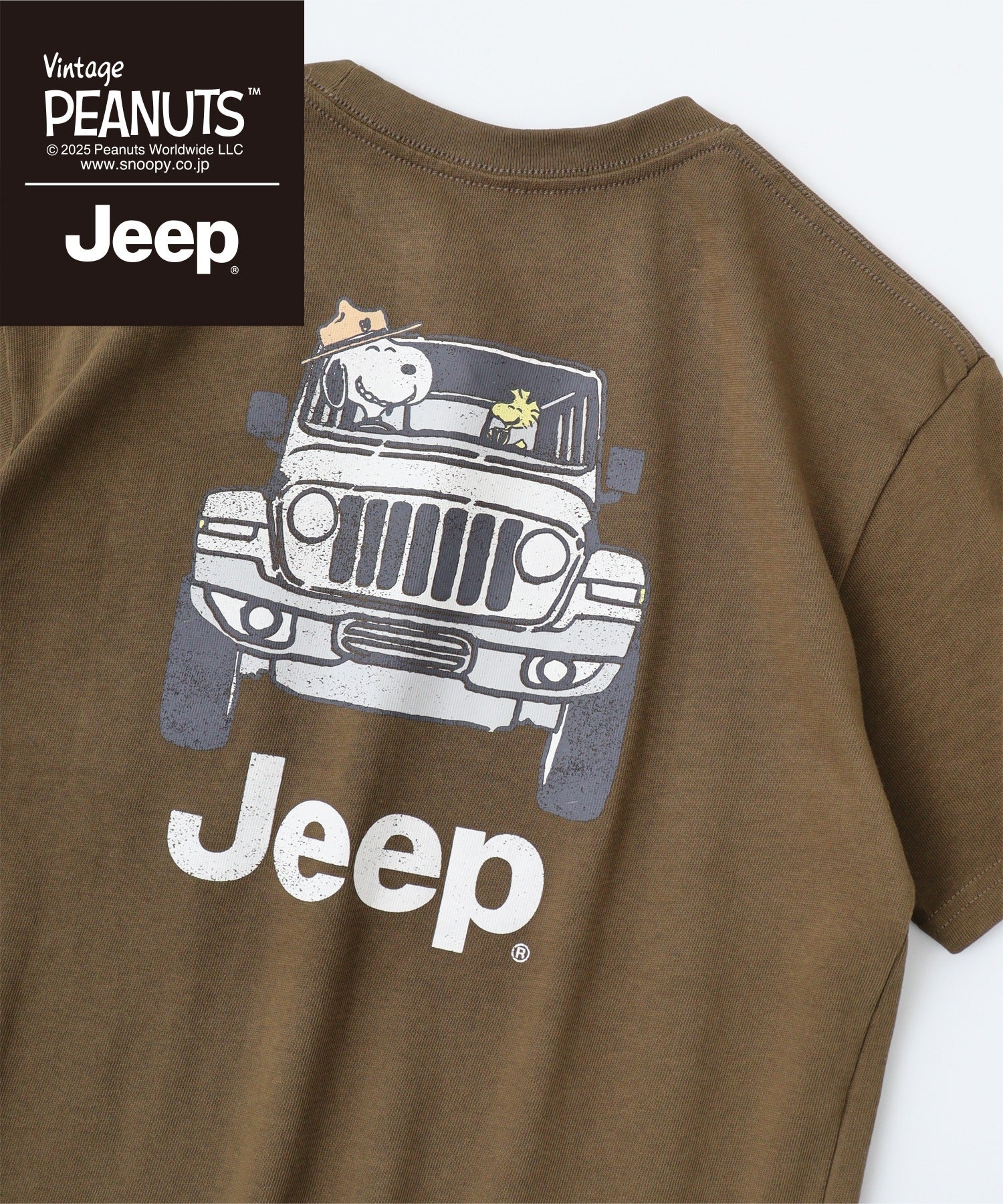 スヌーピー Jeep® コラボ Tシャツ 半袖 プリント 刺繍 SNOOPY PEANUTS sjp1143-51