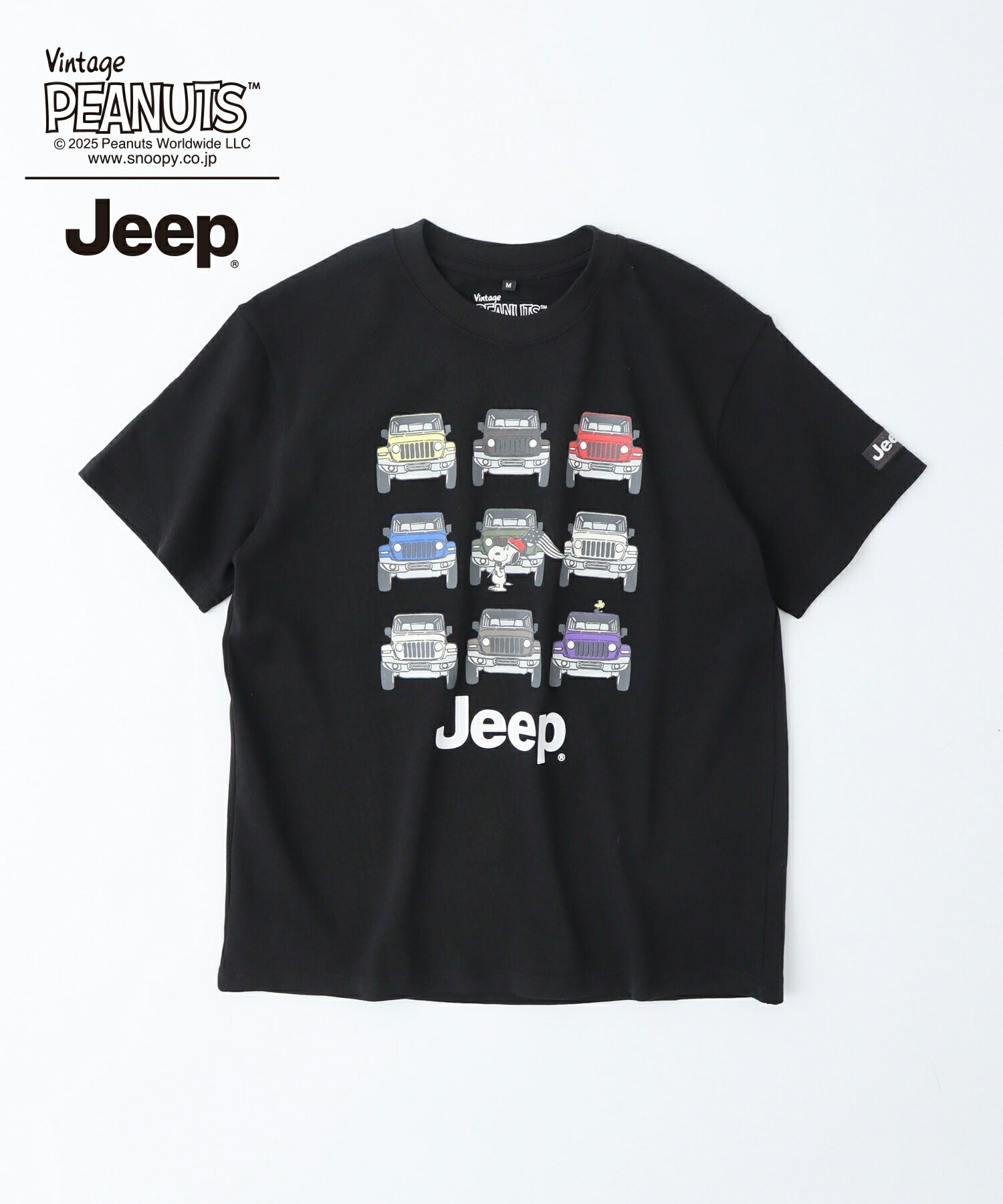 スヌーピー Jeep® コラボ Tシャツ 半袖 プリント 刺繍 SNOOPY PEANUTS sjp1143-52
