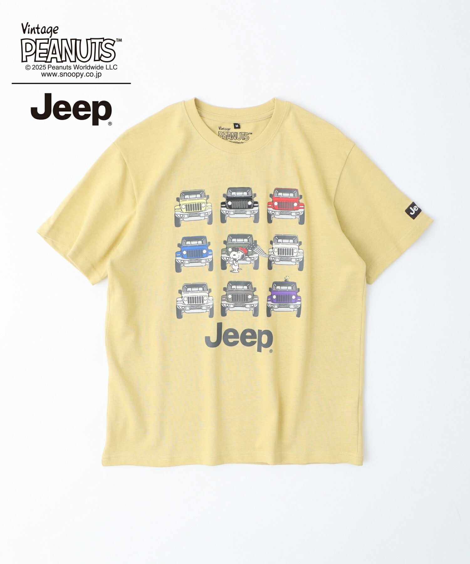 スヌーピー Jeep® コラボ Tシャツ 半袖 プリント 刺繍 SNOOPY PEANUTS sjp1143-52