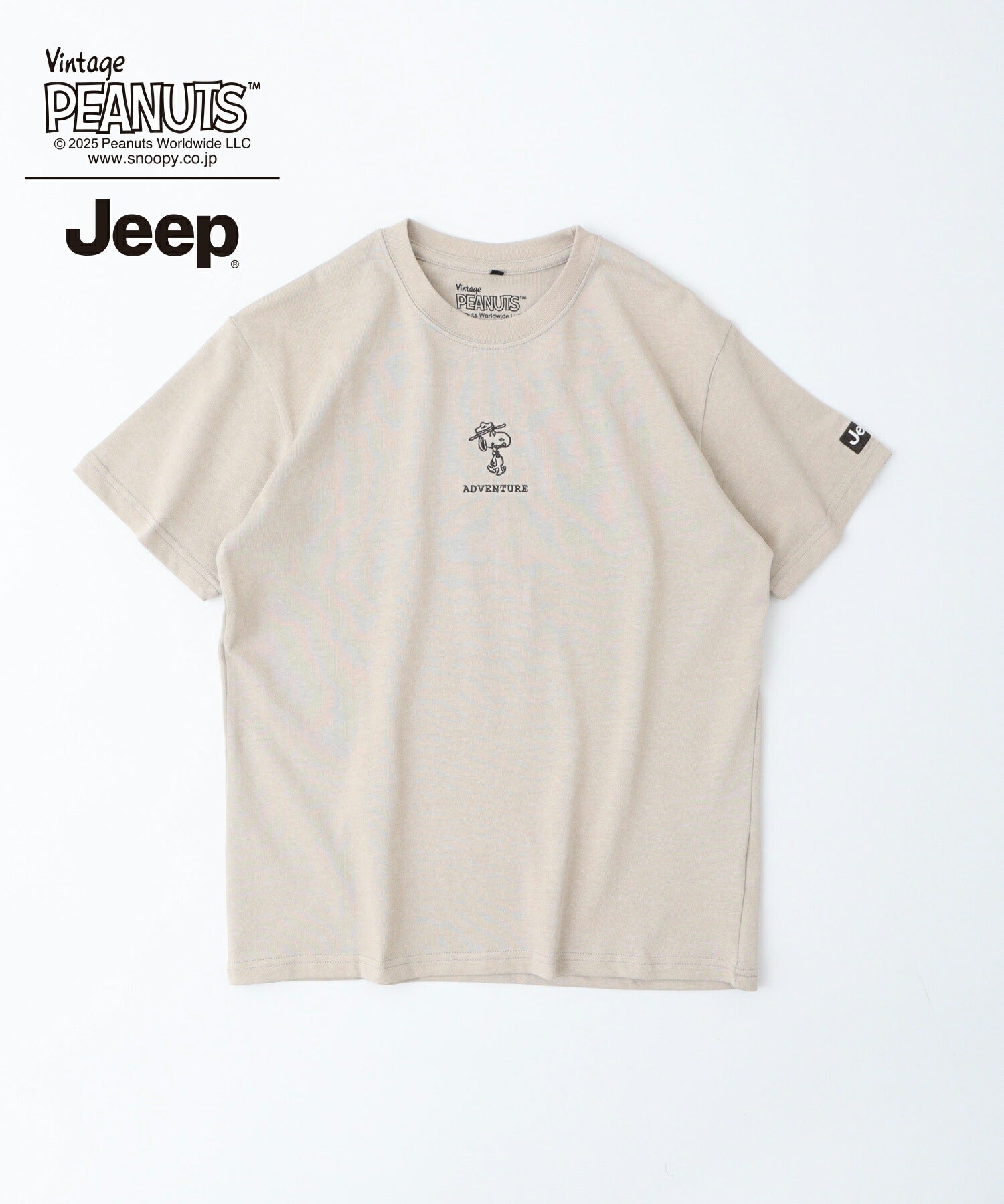 スヌーピー チャーリー・ブラウン ウッドストック Jeep® コラボ Tシャツ 半袖 プリント 刺繍 SNOOPY PEANUTS sjp1143-53