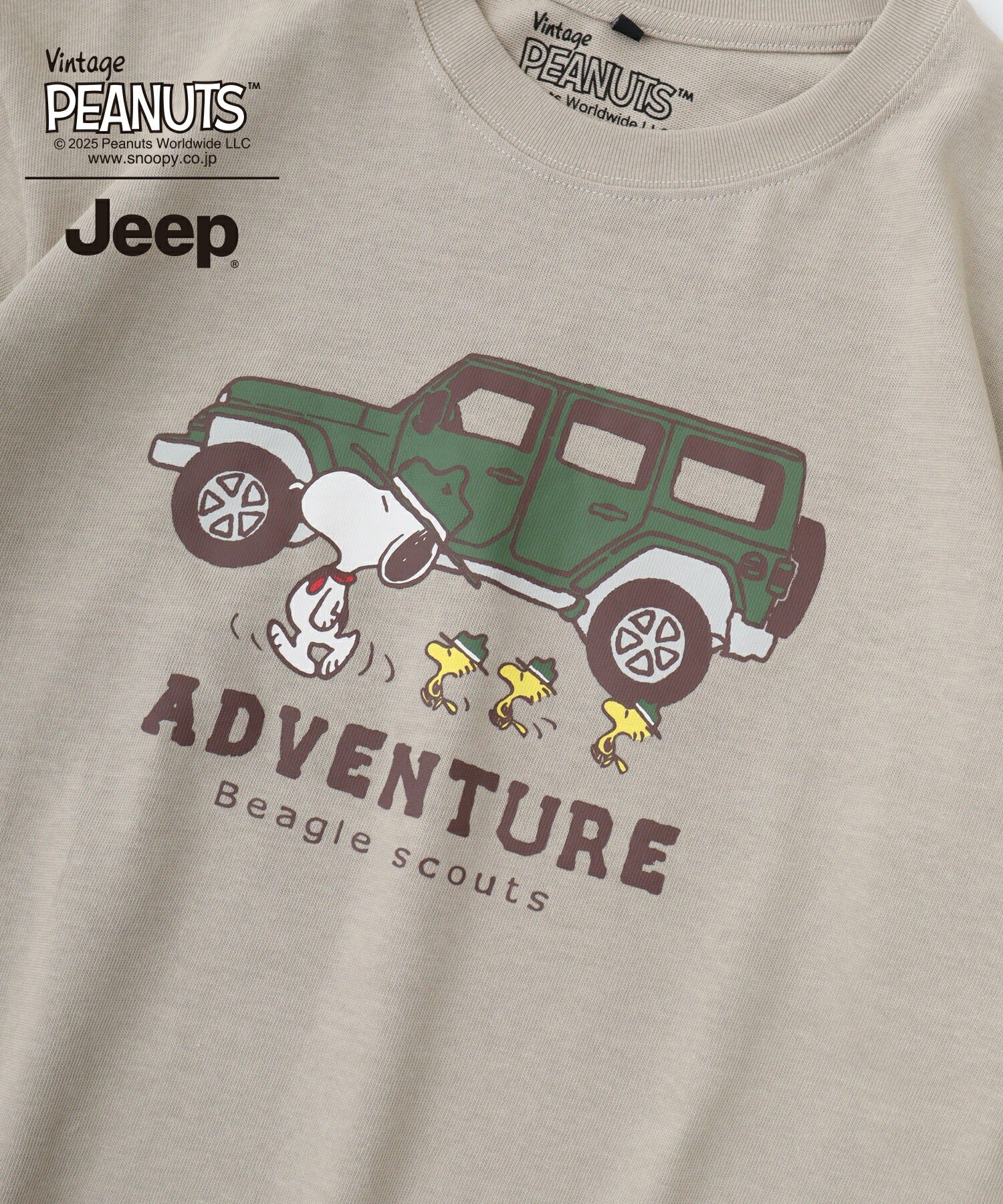 スヌーピー ウッドストック Jeep® コラボ Tシャツ 長袖 プリント ロゴ SNOOPY PEANUTS sjp1243-54