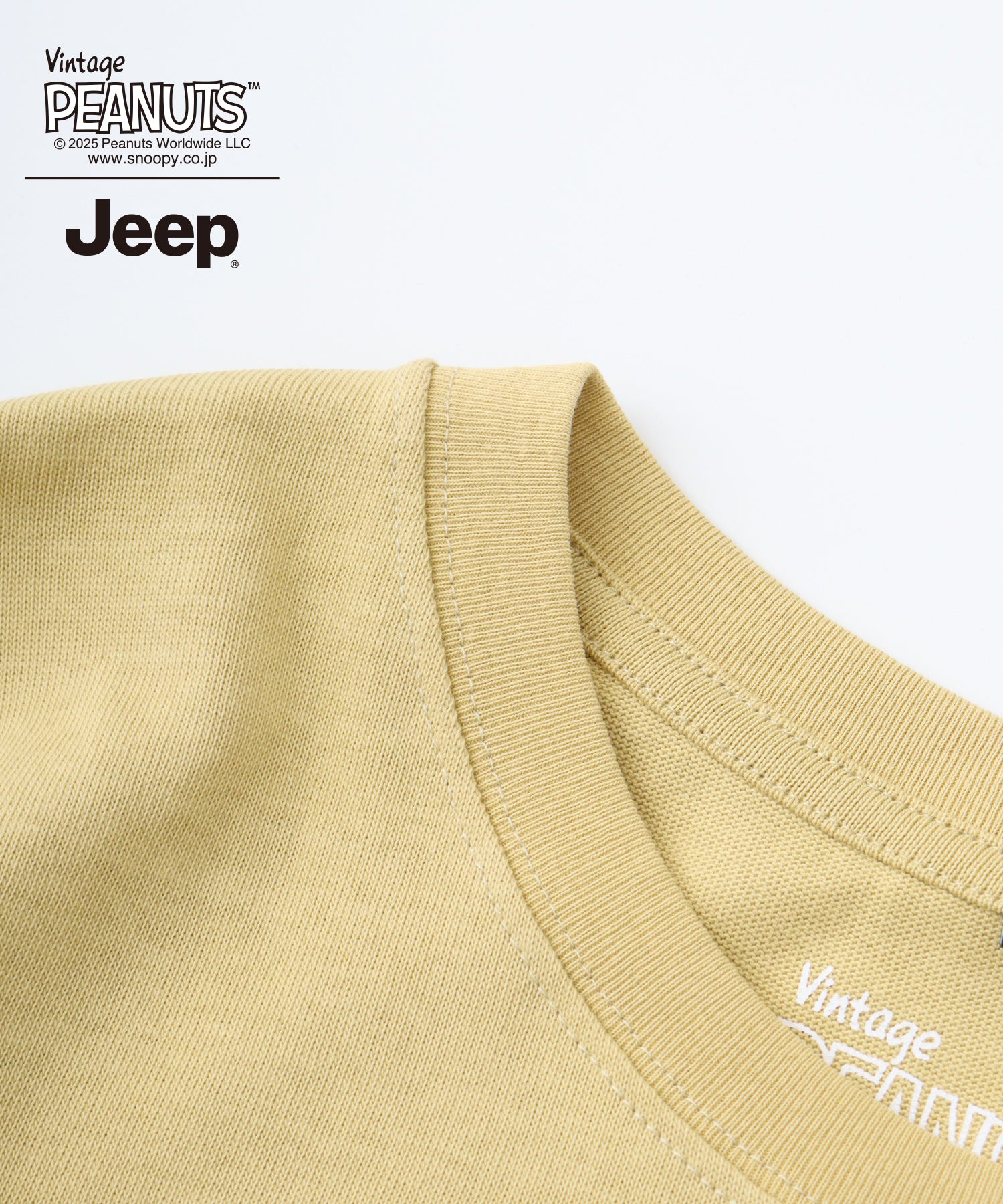 スヌーピー 刺繍  Jeep® コラボ 長袖 ビッグシルエット Tシャツ sjp1243-55