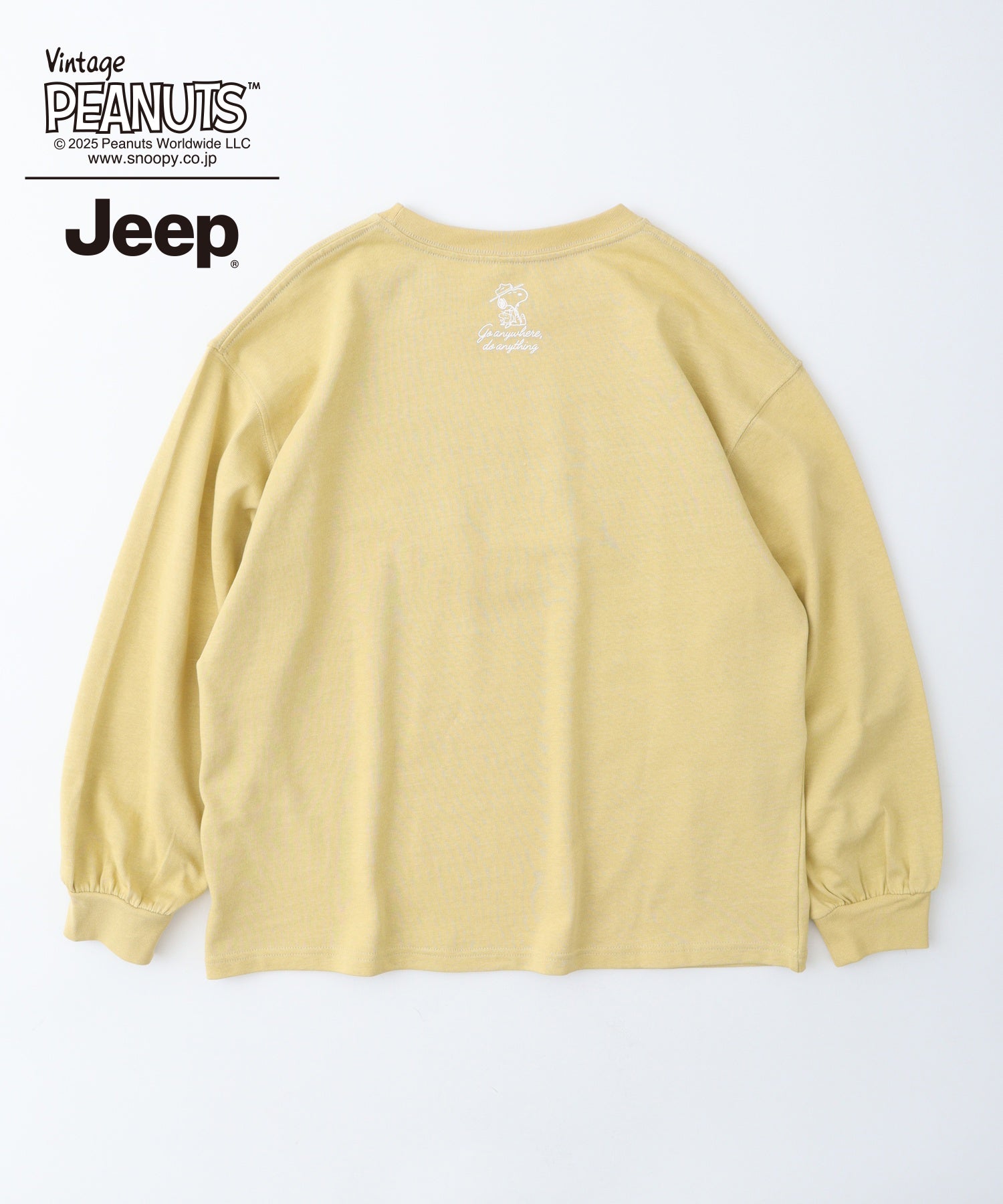 スヌーピー 刺繍  Jeep® コラボ 長袖 ビッグシルエット Tシャツ sjp1243-55