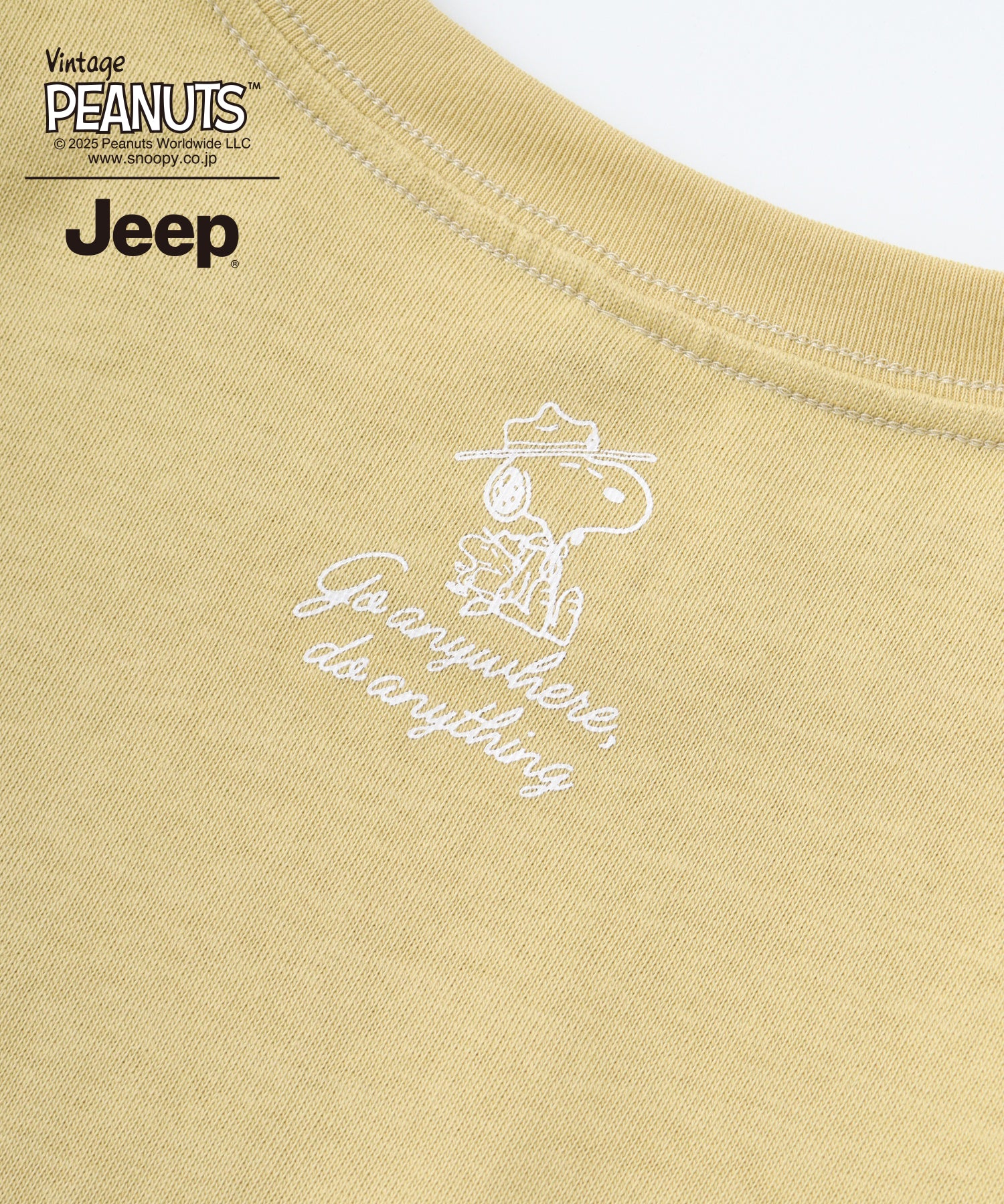スヌーピー 刺繍  Jeep® コラボ 長袖 ビッグシルエット Tシャツ sjp1243-55