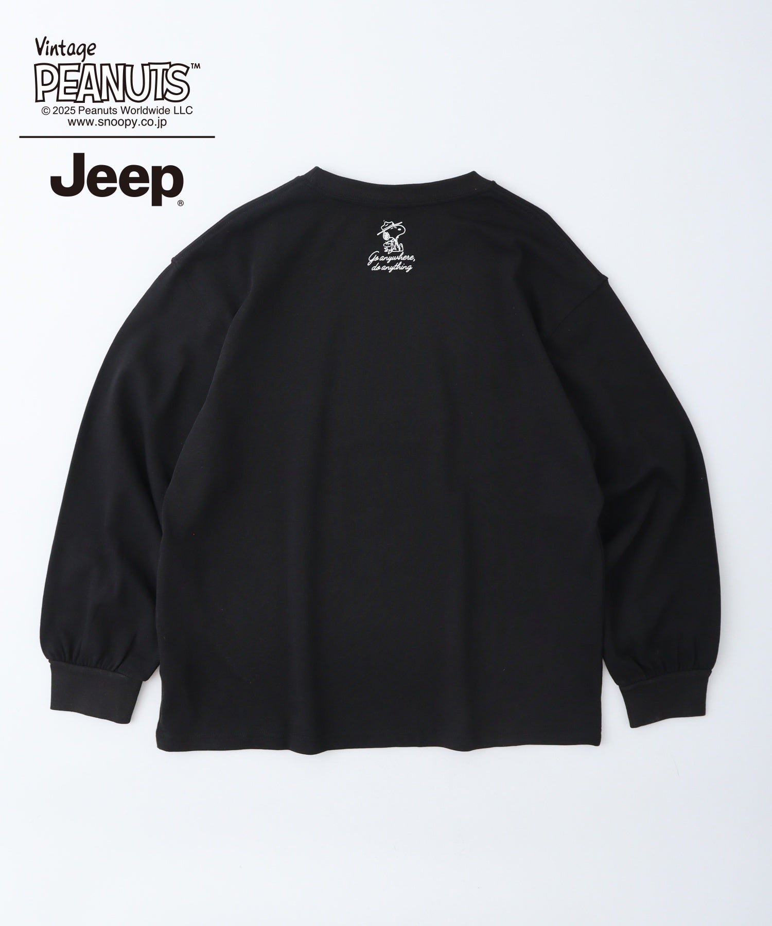 スヌーピー 刺繍  Jeep® コラボ 長袖 ビッグシルエット Tシャツ sjp1243-55