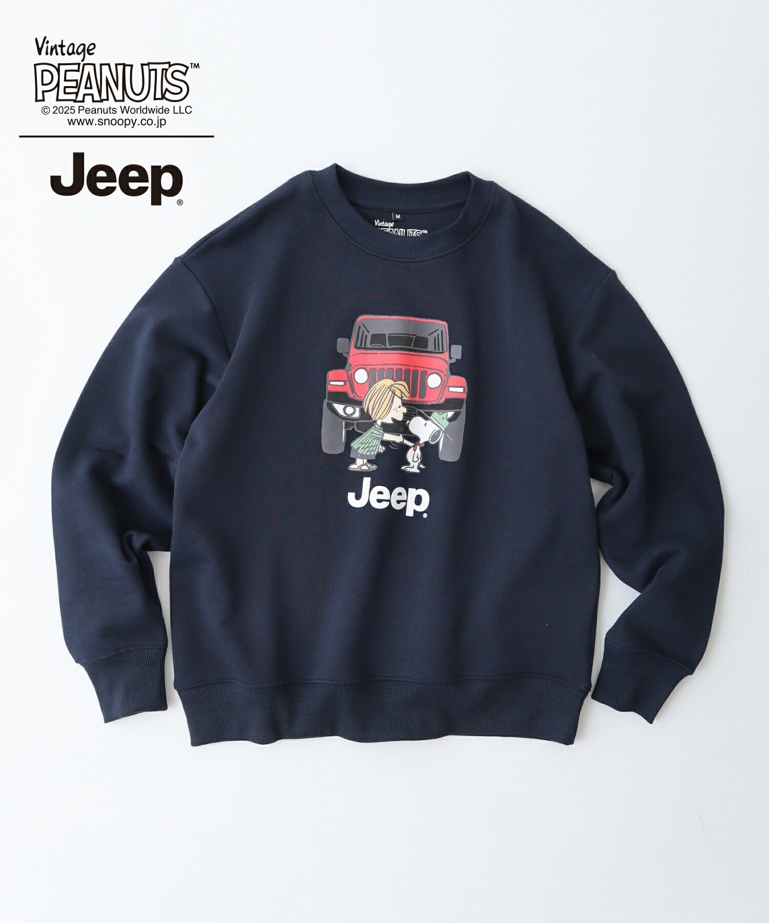 スヌーピー ペパーミントパティ Jeep® トレーナー 長袖 プリント SNOOPY PEANUTS sjp1343-60