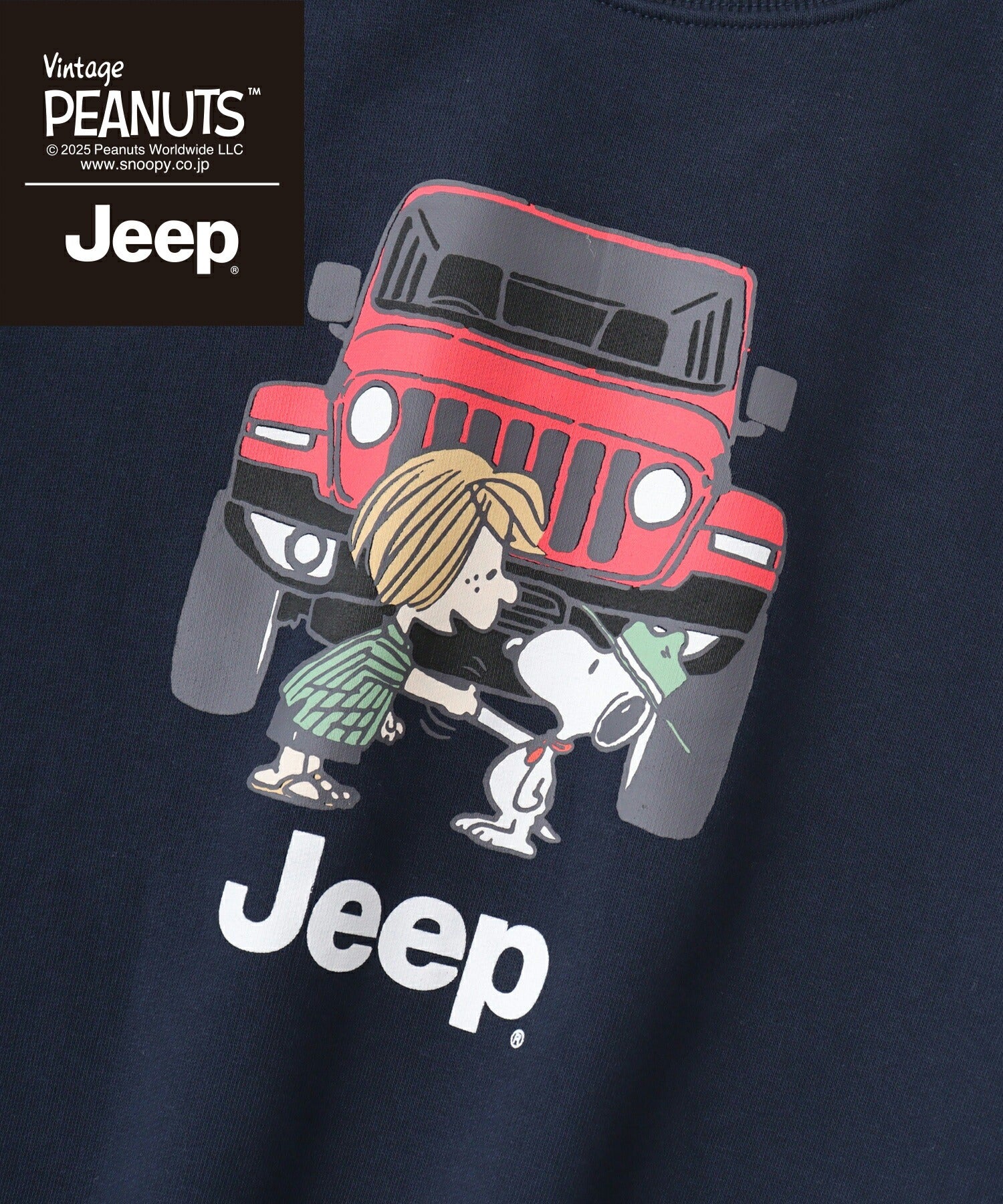 スヌーピー ペパーミントパティ Jeep® トレーナー 長袖 プリント SNOOPY PEANUTS sjp1343-60