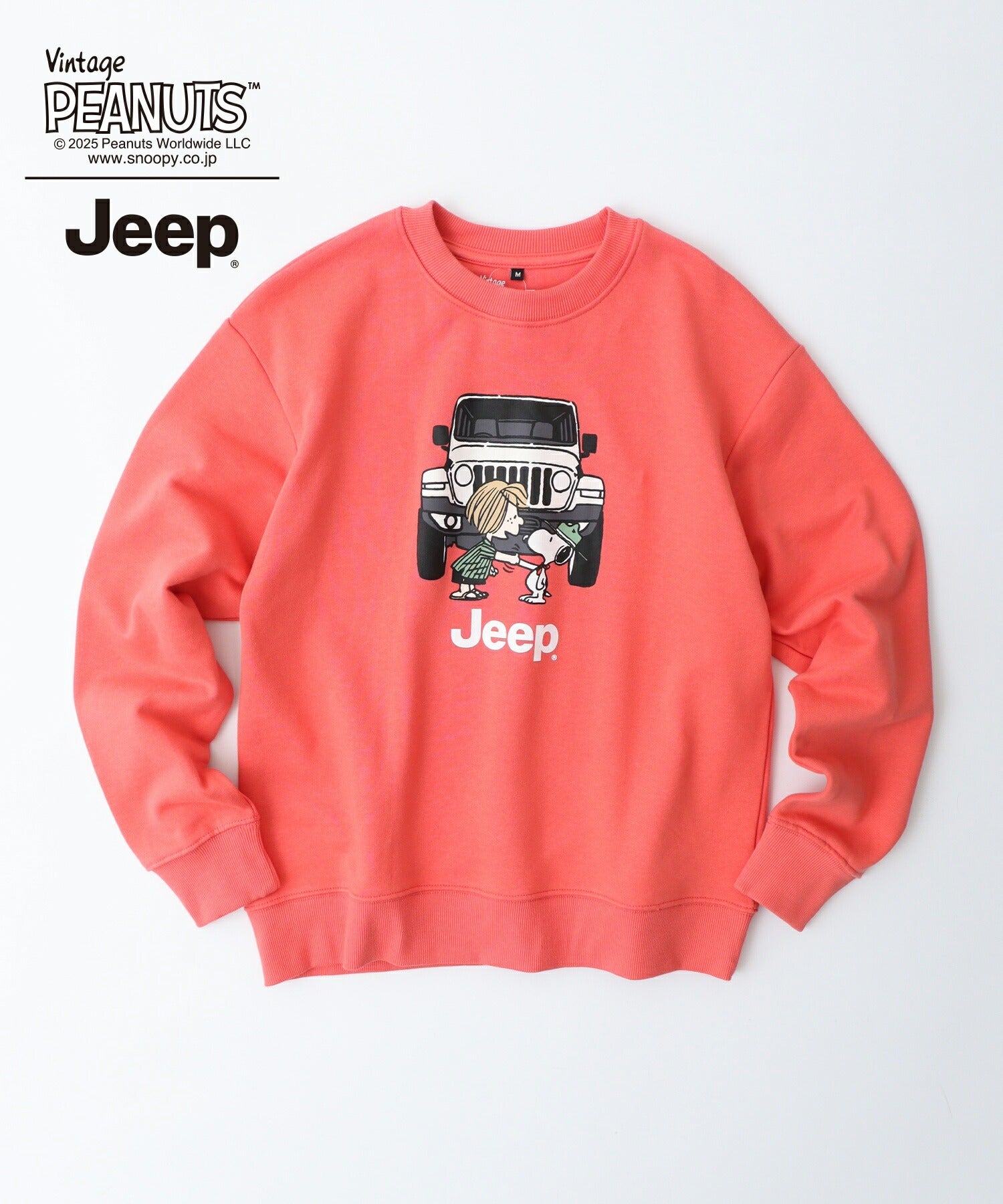 スヌーピー ペパーミントパティ Jeep® トレーナー 長袖 プリント SNOOPY PEANUTS sjp1343-60