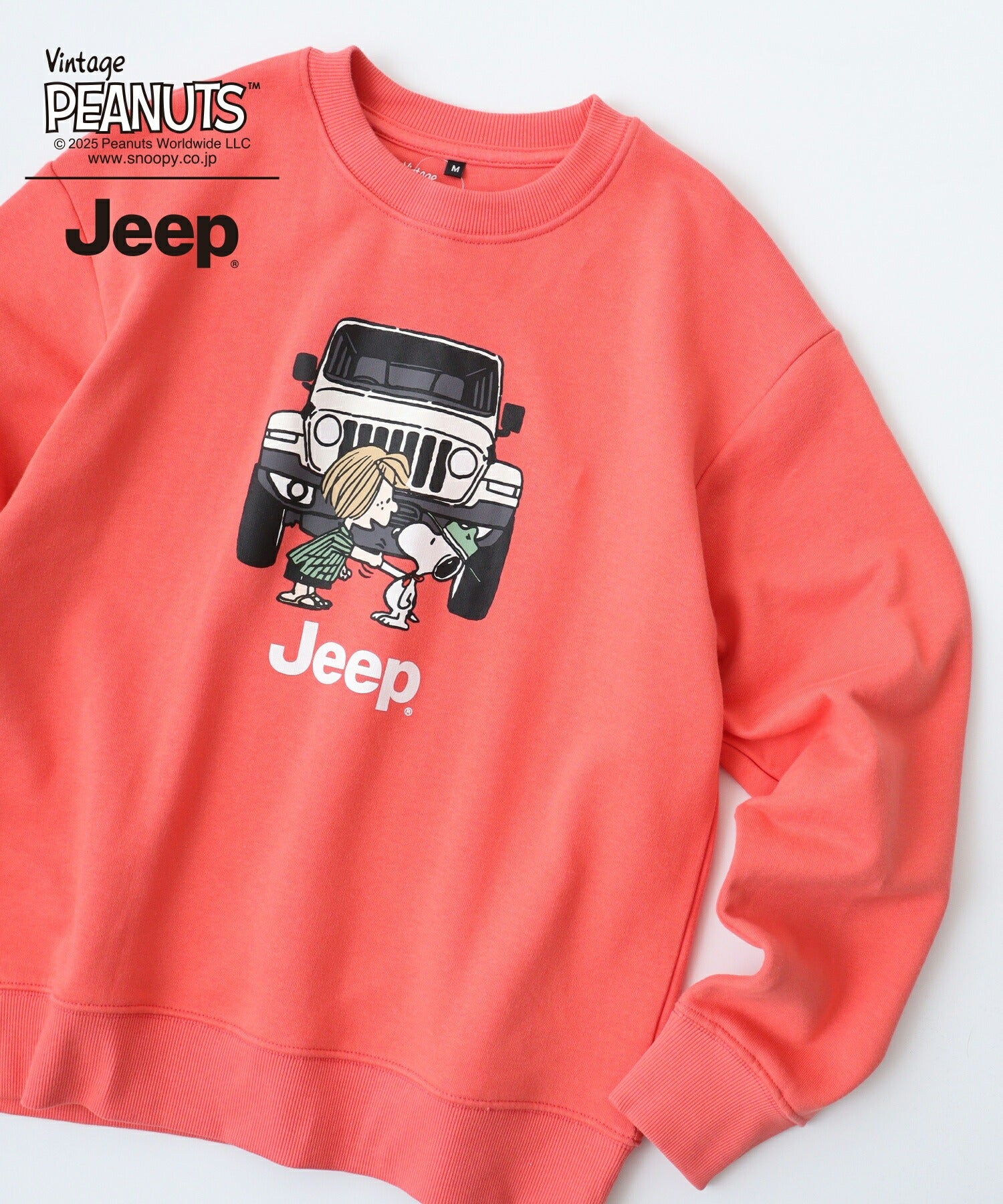 スヌーピー ペパーミントパティ Jeep® トレーナー 長袖 プリント SNOOPY PEANUTS sjp1343-60
