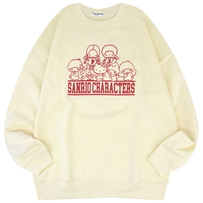 サンリオ キャラクターズ 裏起毛 スウェット トレーナー ビッグ オーバーサイズ プリント メンズ レディース sm1344-157