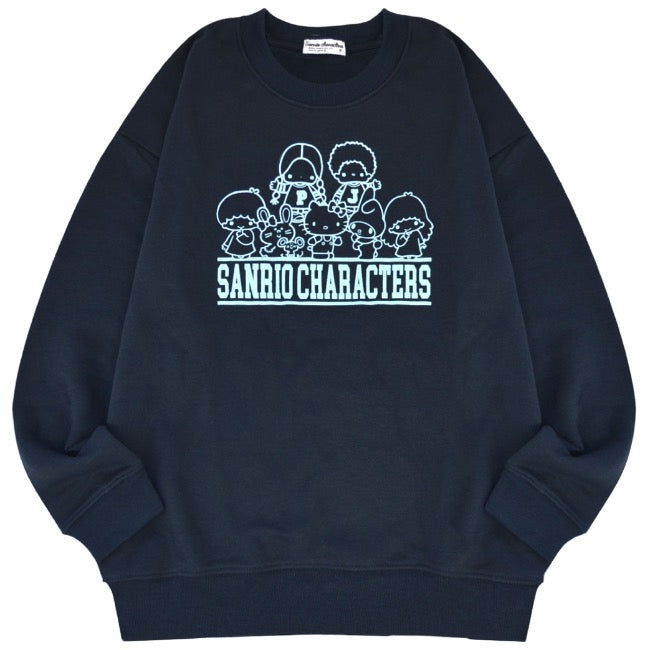 サンリオ キャラクターズ 裏起毛 スウェット トレーナー ビッグ オーバーサイズ プリント メンズ レディース sm1344-157