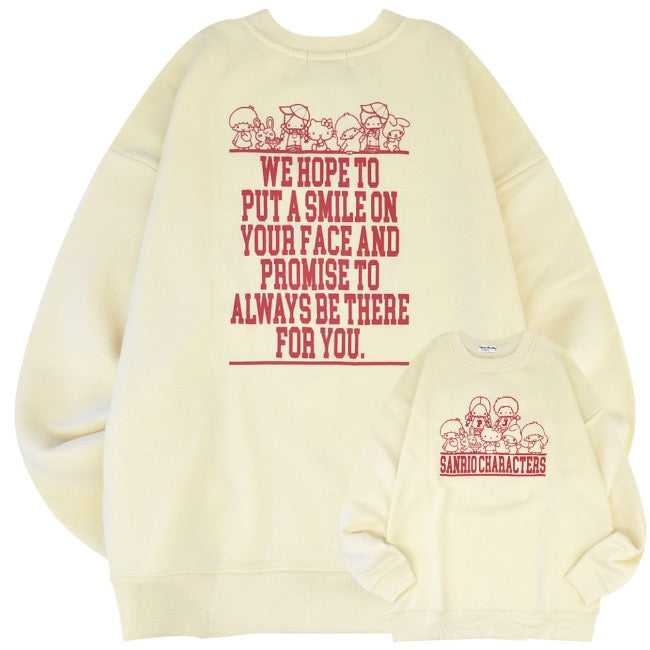 サンリオ キャラクターズ 裏起毛 スウェット トレーナー ビッグ オーバーサイズ プリント メンズ レディース sm1344-157