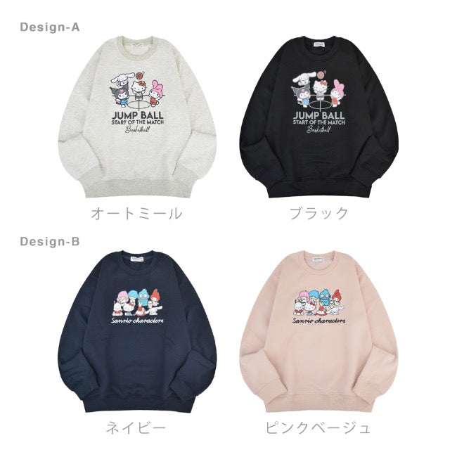 サンリオ キャラクターズ トレーナー スウェット 裏起毛 プリント 刺繍 メンズ レディース sm1344-69