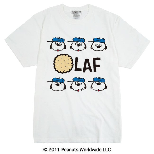 スヌーピー オラフ  半袖 Tシャツ ビスケット フェイス 多色展開 レディース メンズ S M L LL 綿 ギフト プリント　男女兼用 sn1-062