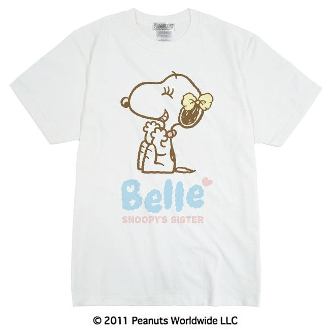 スヌーピ　SNOOPY'S SISTER おめかし ベル 半袖 Ｔシャツ メンズ レディース 男女兼用 親子 お揃い ペア sn1-063