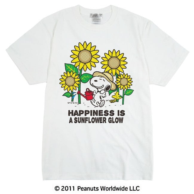 スヌーピー SNOOPY PEANUTS 半袖 Tシャツ 夏 Summer ひまわり 家族お揃い 多色展開 レディース メンズ S M L LL 綿 ギフト プリント 男女兼用 sn1-066