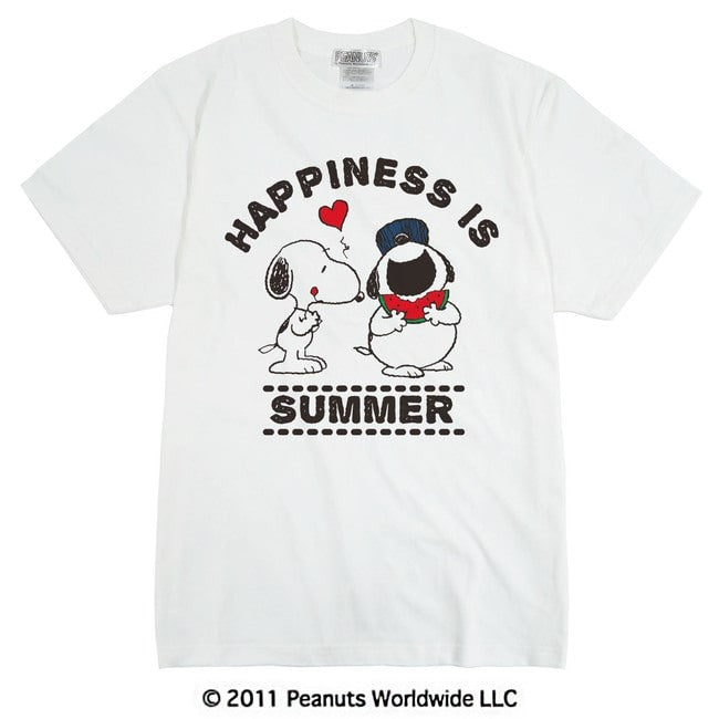 スヌーピー SNOOPY PEANUTS オラフ Olaf 半袖 Tシャツ 夏 Summer ハート スイカ 多色展開 家族お揃い 子供 KIDS 110 120 130 140 150 綿 ギフト プリント sn6-069
