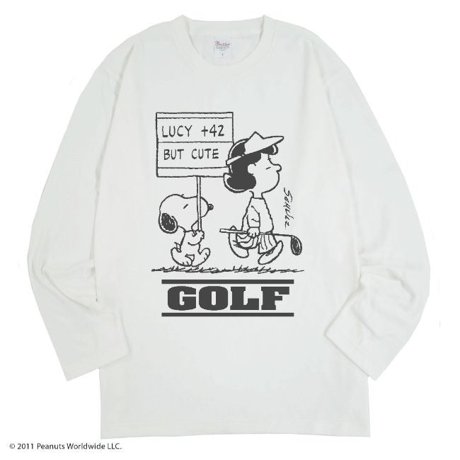スヌーピー　Tシャツ　ルーシー　ゴルフ　長袖　メンズ　レディース　ロンT sn2-045dm