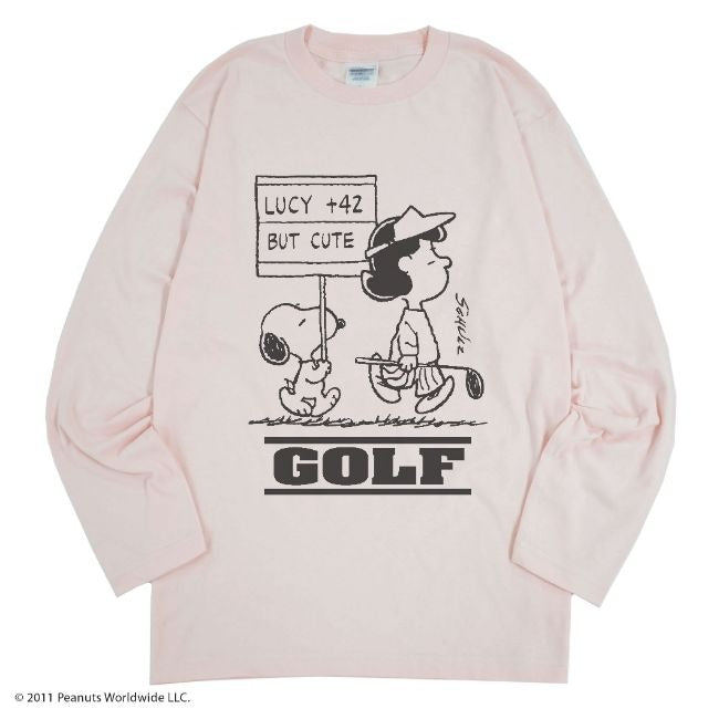 スヌーピー　Tシャツ　ルーシー　ゴルフ　長袖　メンズ　レディース　ロンT sn2-045dm