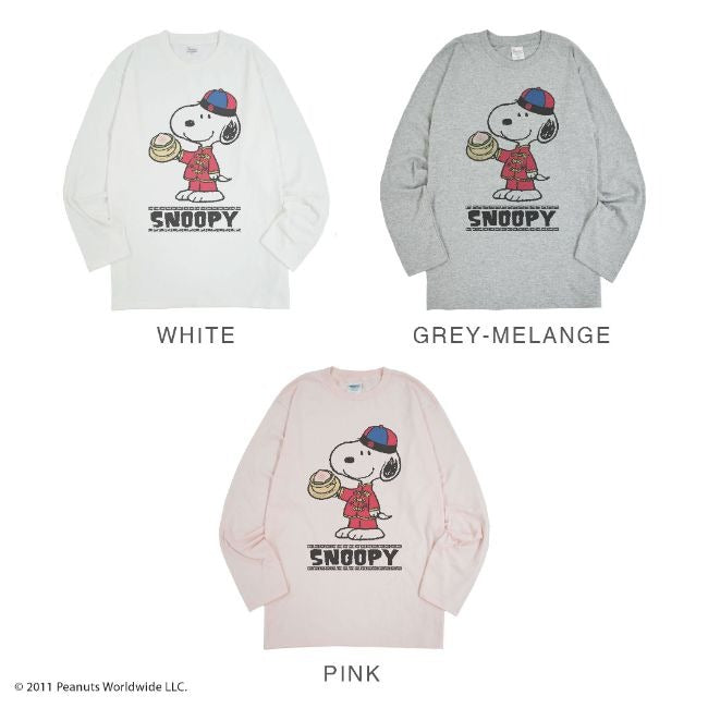 スヌーピー 長袖 Ｔシャツ メンズ 中国 チャイナ 拳法 グッズ SNOOPY ピーナッツ S M L LL sn2-060dm