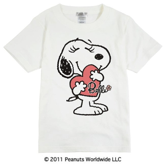 スヌーピー ベル 女の子 ハート 半袖Ｔシャツ キッズ 子供服 110 130 150 sn6-029
